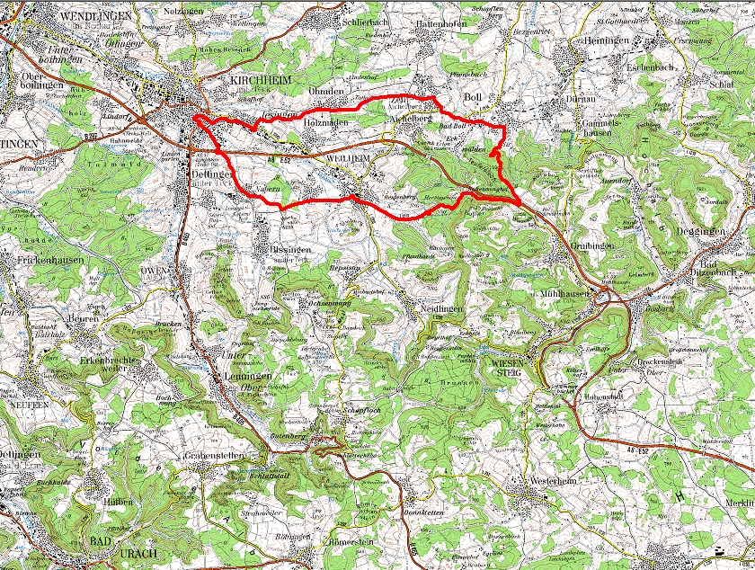 Homepage KM 033 Jesingen - Ohmden - Zell u. A. Boll - Deutsches Haus - Weilheim